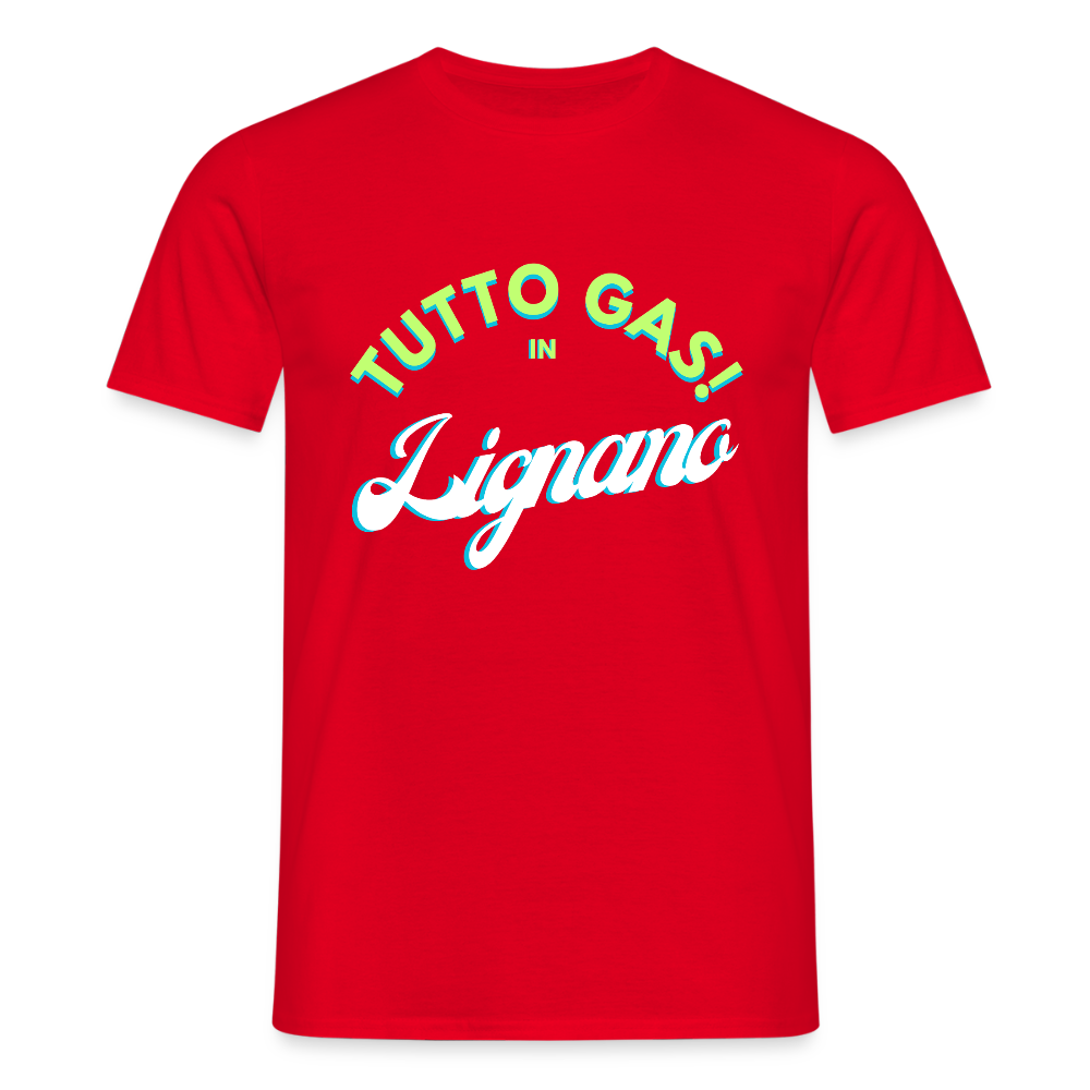 TUTTO GAS! in Lignano,  Männer T-Shirt - Rot