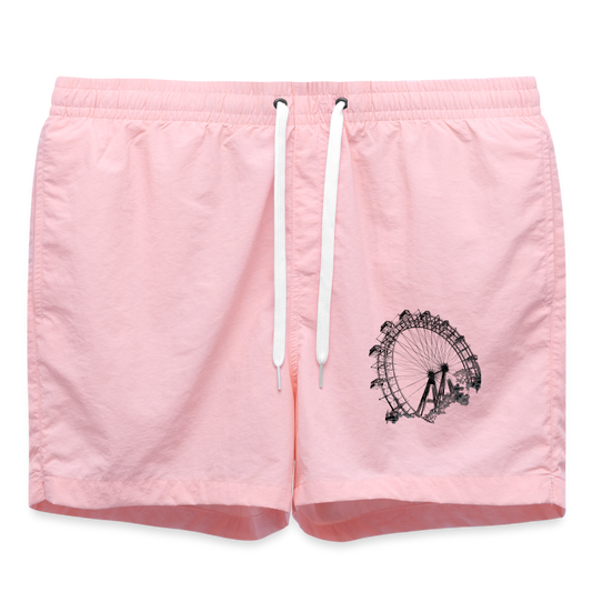 Wiener Riesenrad im Prater in schwarz, Badeshorts - Pink