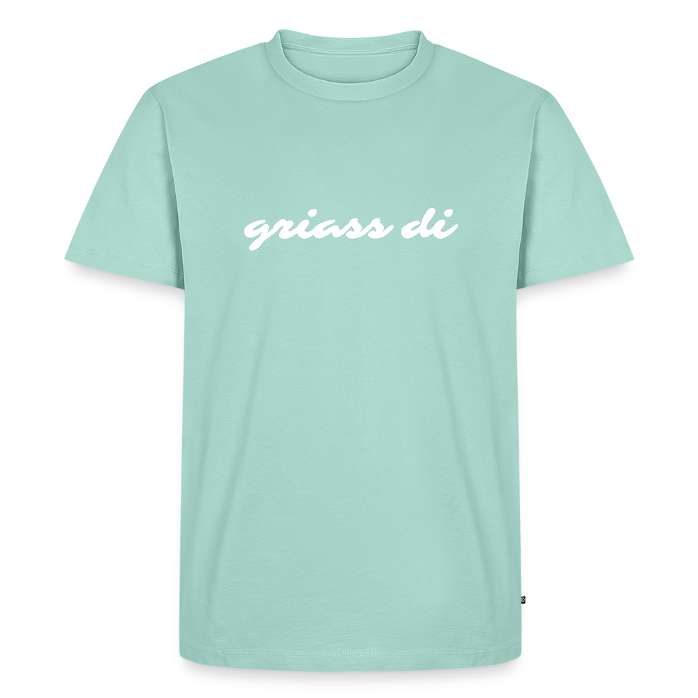 griass di - grüß dich in weiß, Männer Premium T-Shirt - Mint 
