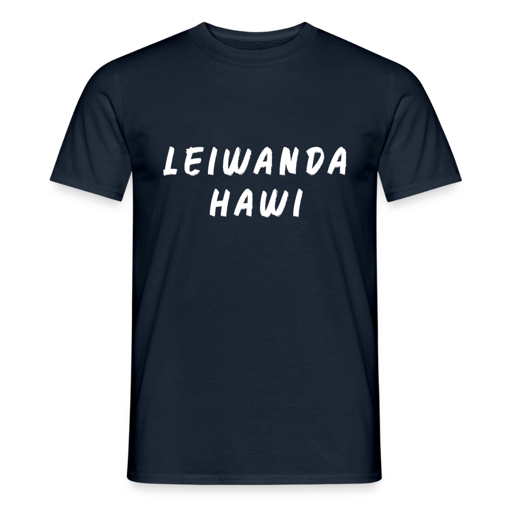 LEIWANDA HAWI aufgepinselt, Männer T-Shirt - Navy