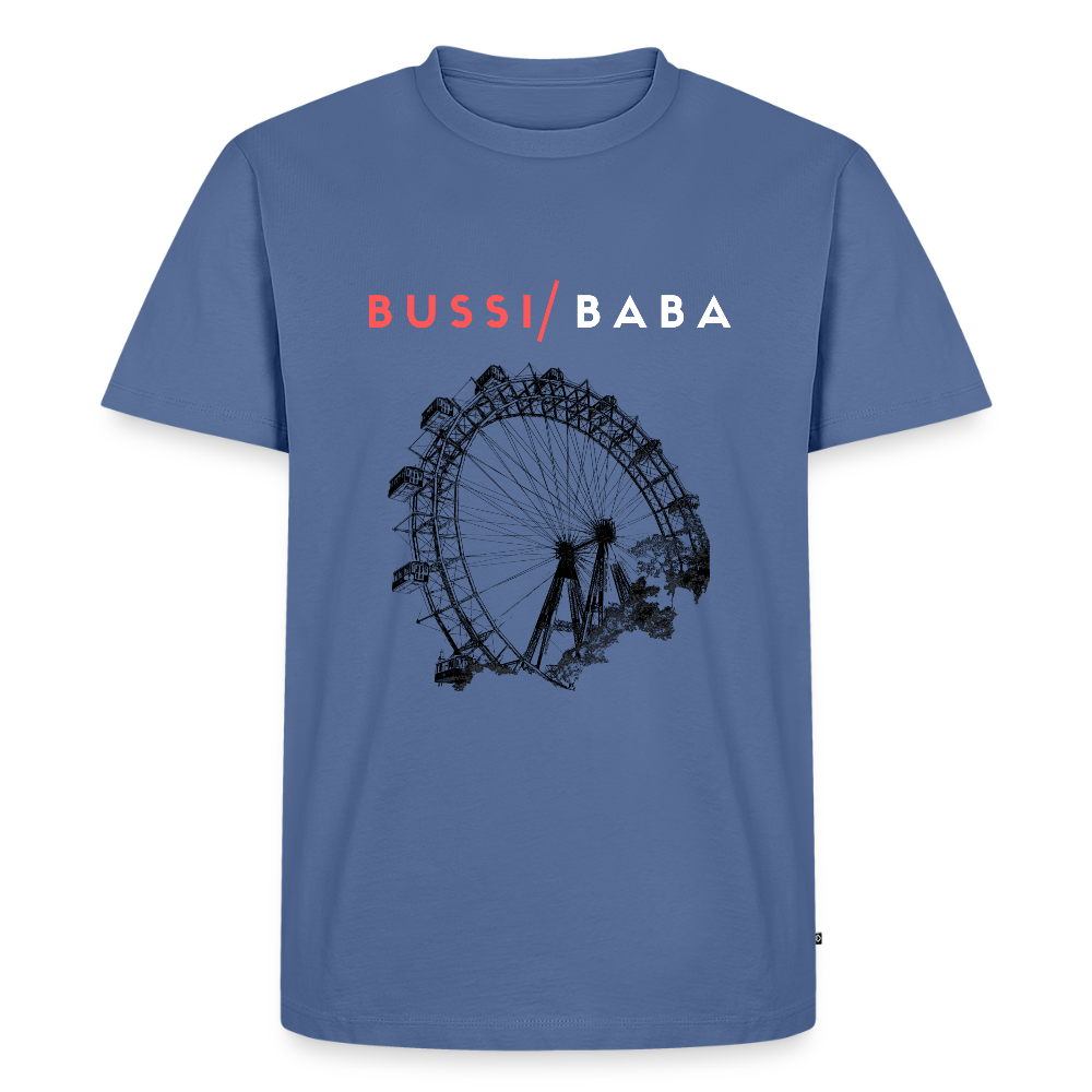 Bussi Baba korallenrot - Wiener Riesenrad in schwarz, Männer Premium T-Shirt - Taubenblau