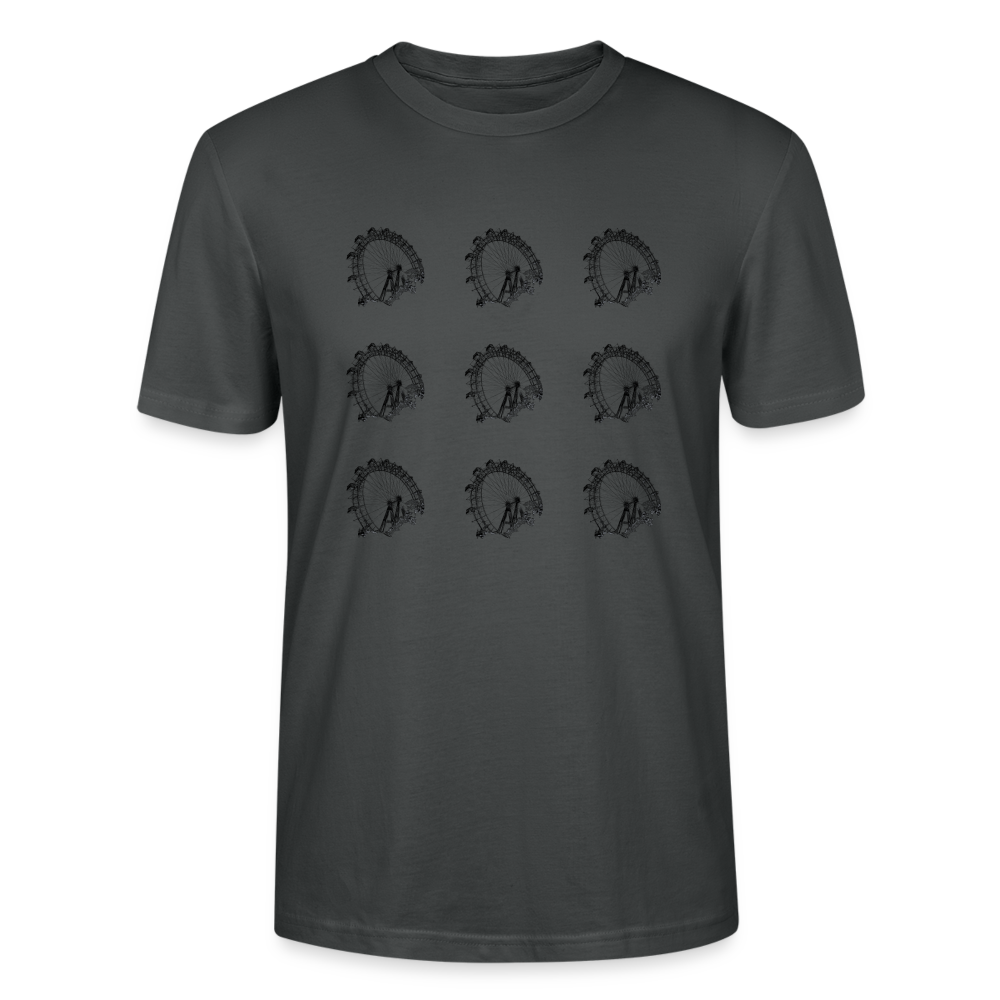 Wiener Riesenrad - 3x3 kleine Riesenräder in schwarz, Stanley/Stella Unisex Organic T-Shirt - Anthrazit