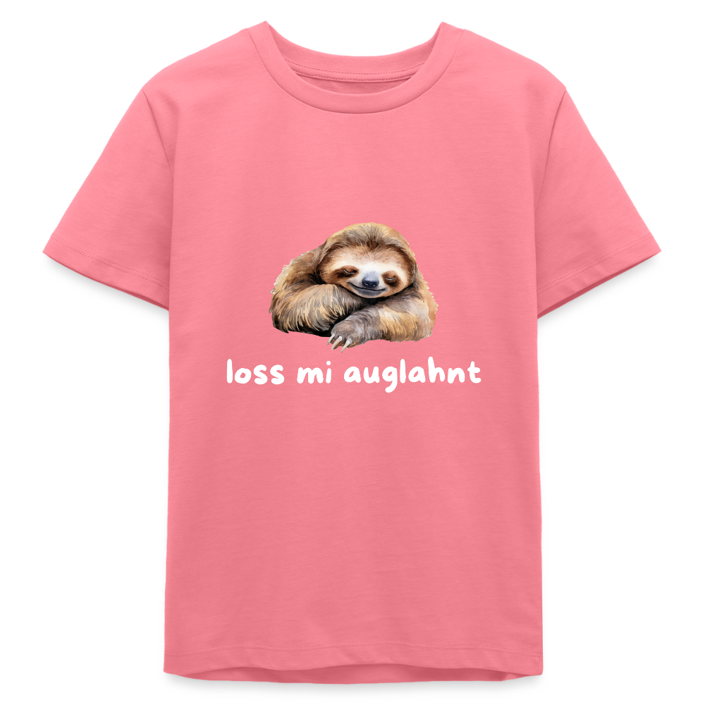 Loss mi auglahnt - Faultier,  Stanley/ Stella Bio Teenager T-Shirt - Pink 