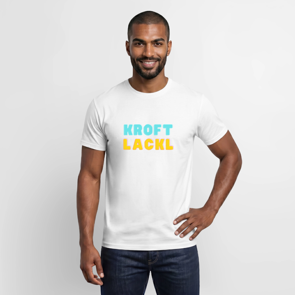 Kroftlackl, Männer T-Shirt - Weiß
