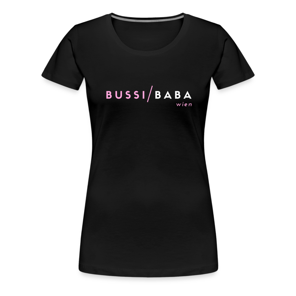 Bussi / Baba Wien rosa, Frauen Premium T-Shirt - Schwarz