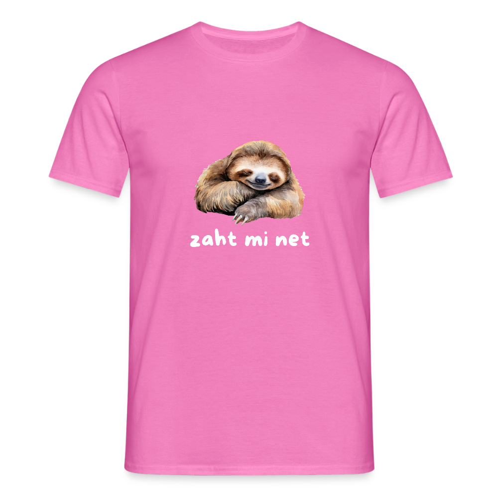 Zaht mi net - Faultier,  Männer T-Shirt - Pink
