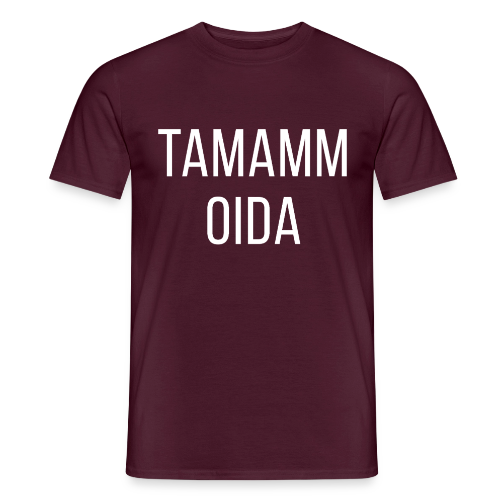 TAMAMM OIDA, Männer T-Shirt - Ziegelrot