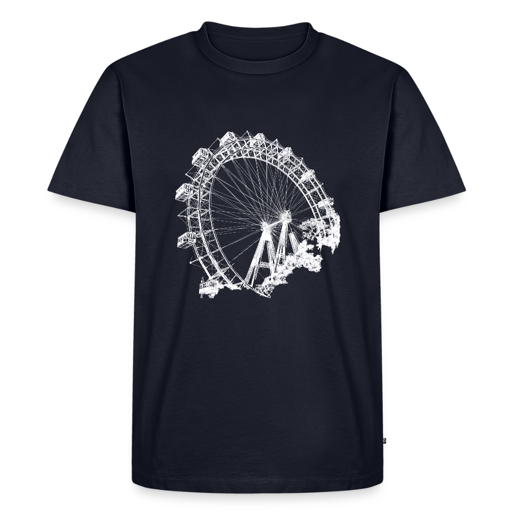 Wiener Riesenrad weiß - Männer Premium  T-Shirt - Navy