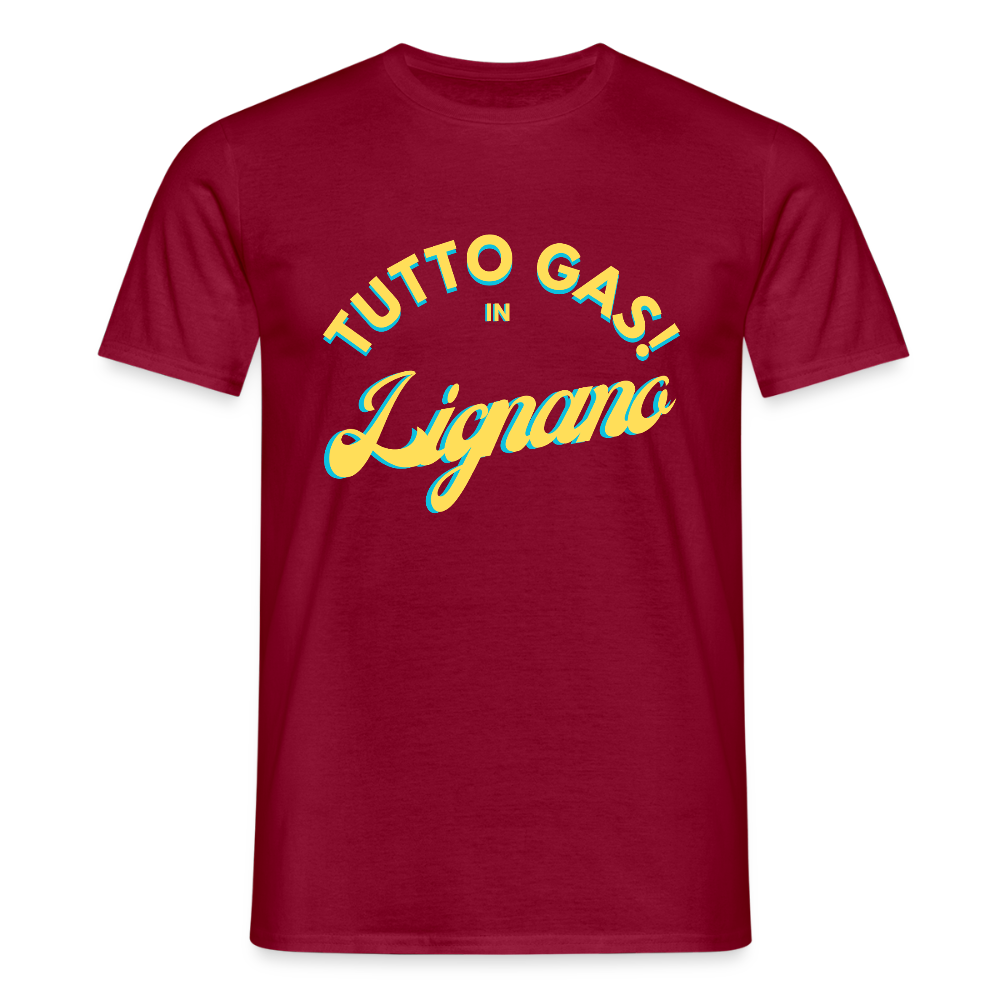 TUTTO GAS! in Lignano,  Männer T-Shirt - Ziegelrot