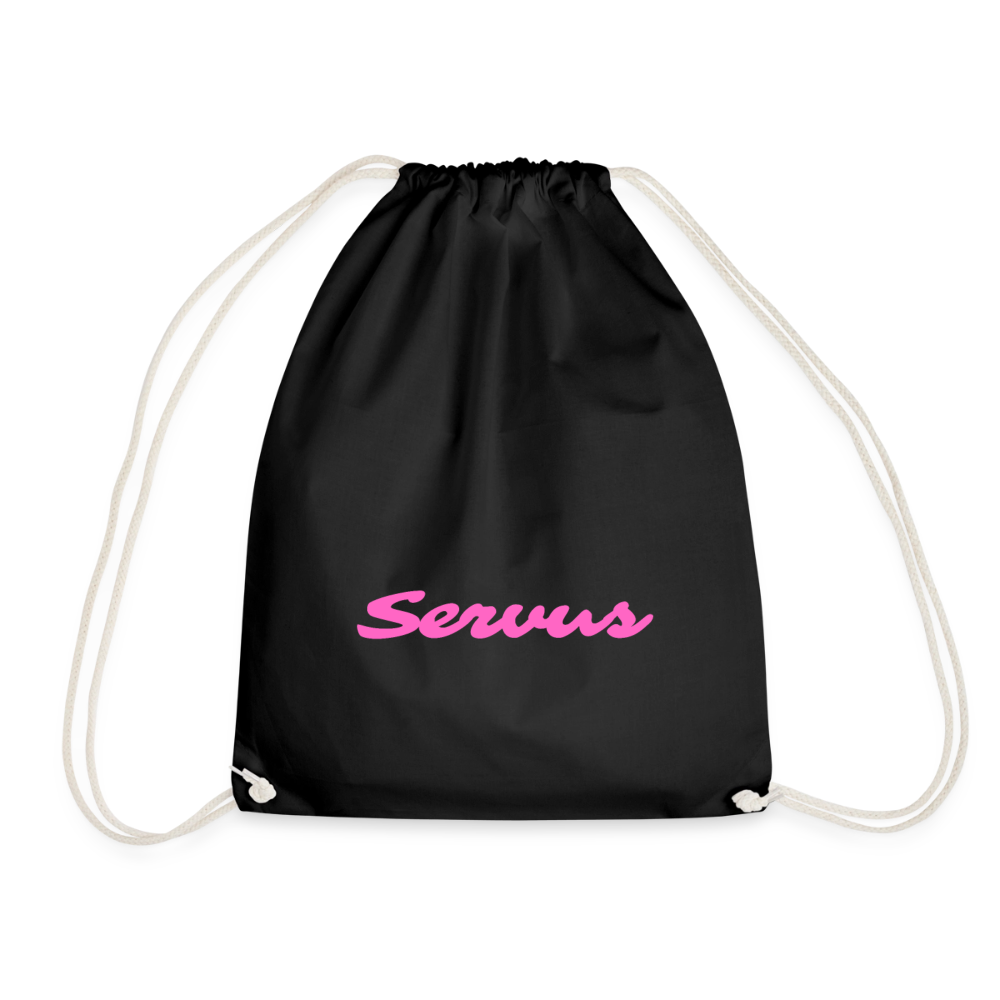 Servus in pink, Gym Bag - Turnsackerl - Schwarz