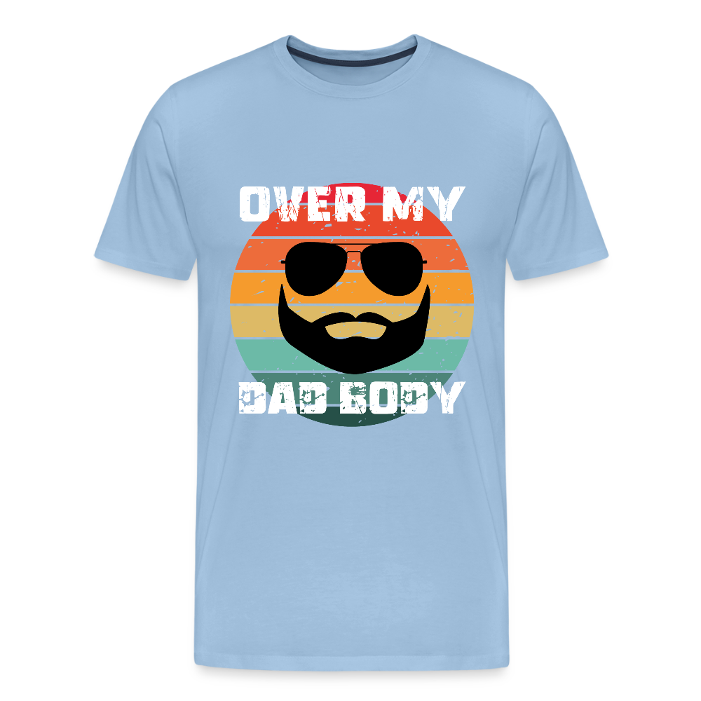 Over My Dad Body, Männer/ Men Premium T-Shirt - Sky