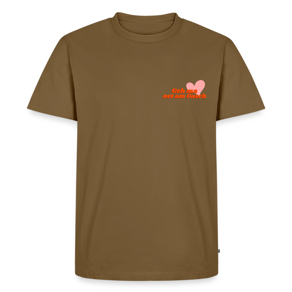 Geh ma net am Oasch, Männer Bio T-Shirt - Nussbraun