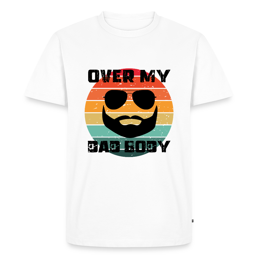 Over My Dad Body - Daddy, Vatertag, Männer Premium T-Shirt - Weiß