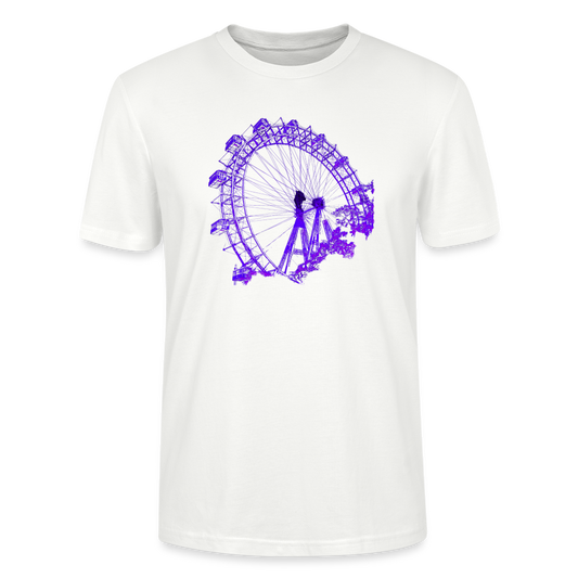 Wiener Riesenrad im Prater - Wahrzeichen von Wien in lila, Stanley/Stella Unisex Organic T-Shirt - Weiß