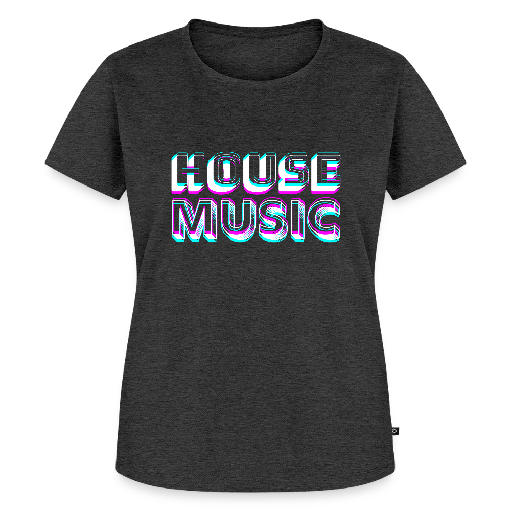 HOUSE MUSIC, Frauen Premium T-Shirt - Anthrazit meliert