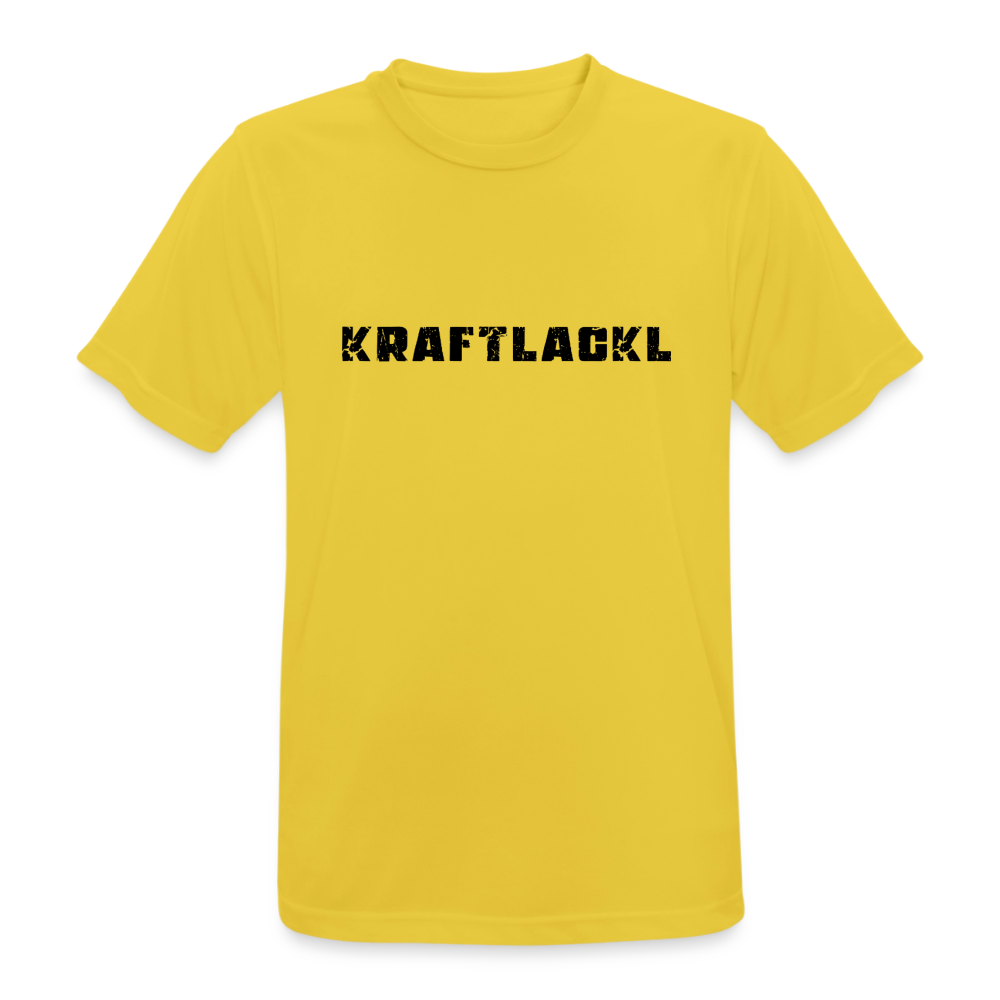 Kraftlackl, Männer Sport-Shirt (atmungsaktiv) - Sonnengelb