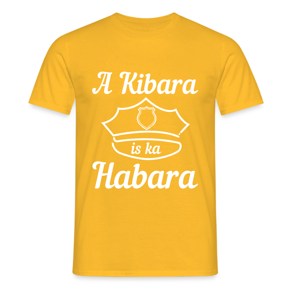 A Kibara is ka Habara (dt. ein Polizist ist kein Freund), Männer T-Shirt - Gelb