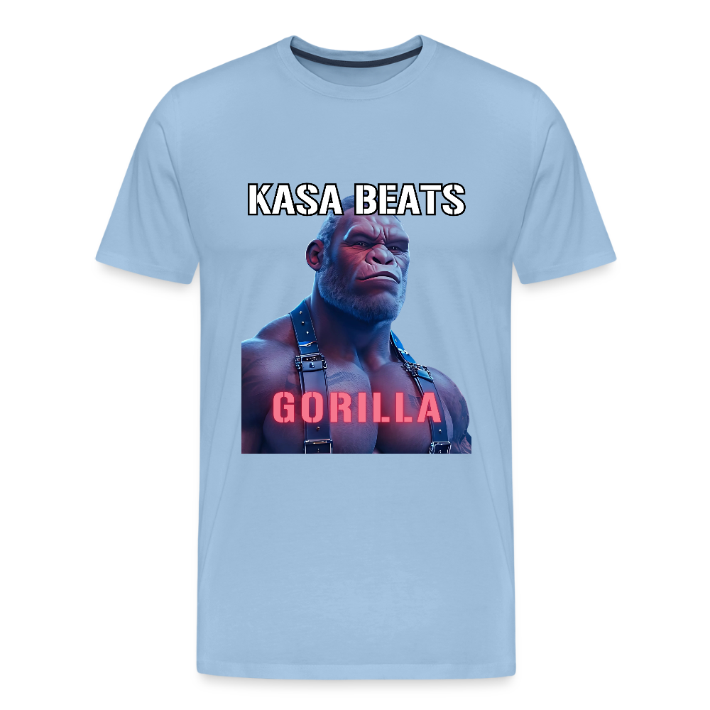 KASA BEATS - GORILLA, Men Premium T-Shirt - Sky