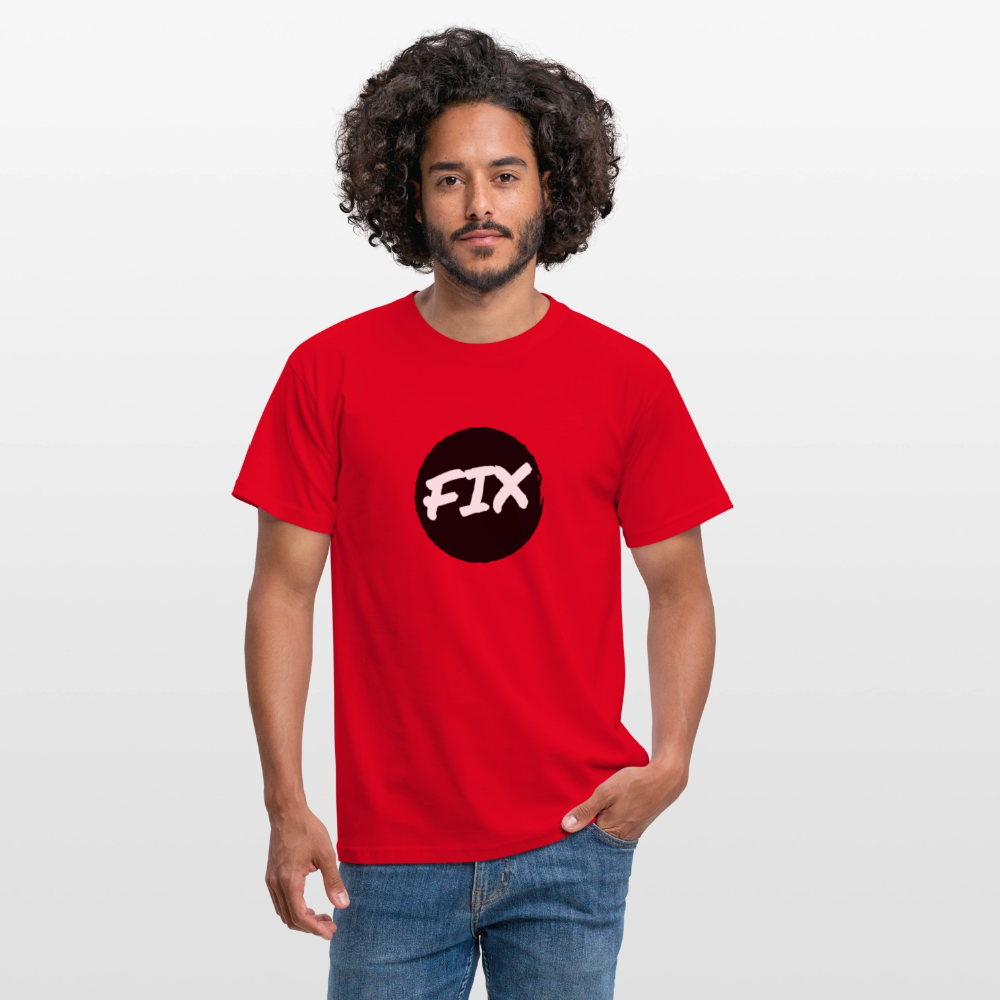 Fix - 100% sicher, fix hoit Oida ;-) Wiener Spruch, Männer T-Shirt - Rot
