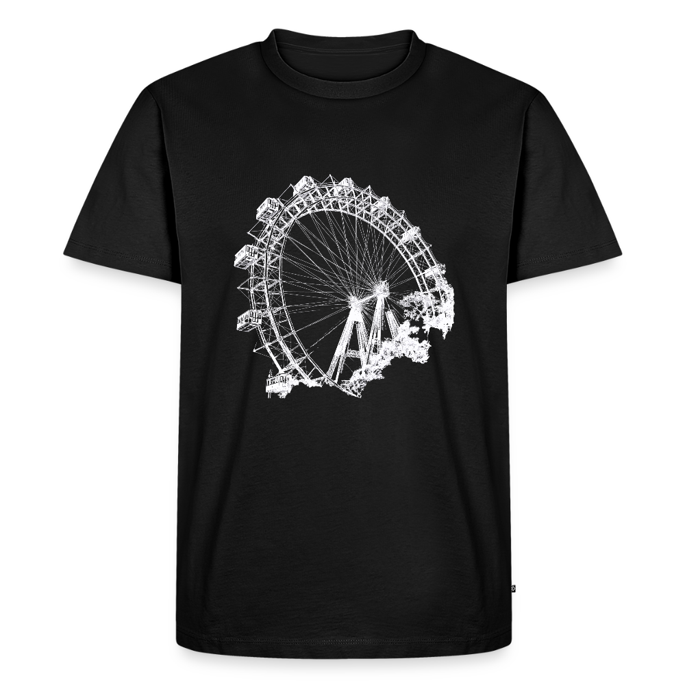 Wiener Riesenrad weiß - Männer Premium  T-Shirt - Schwarz