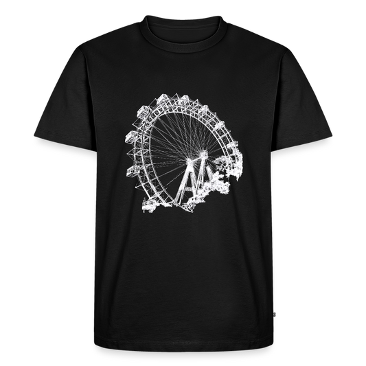 Wiener Riesenrad weiß - Männer Premium  T-Shirt - Schwarz
