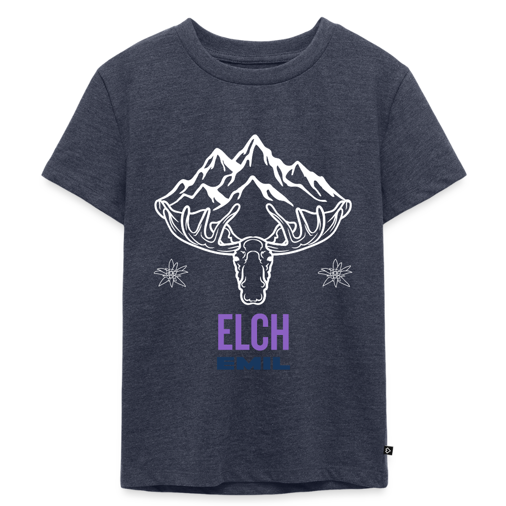 Elch Emil in Österreich, Kinder Premium T-Shirt - Jeansblau 