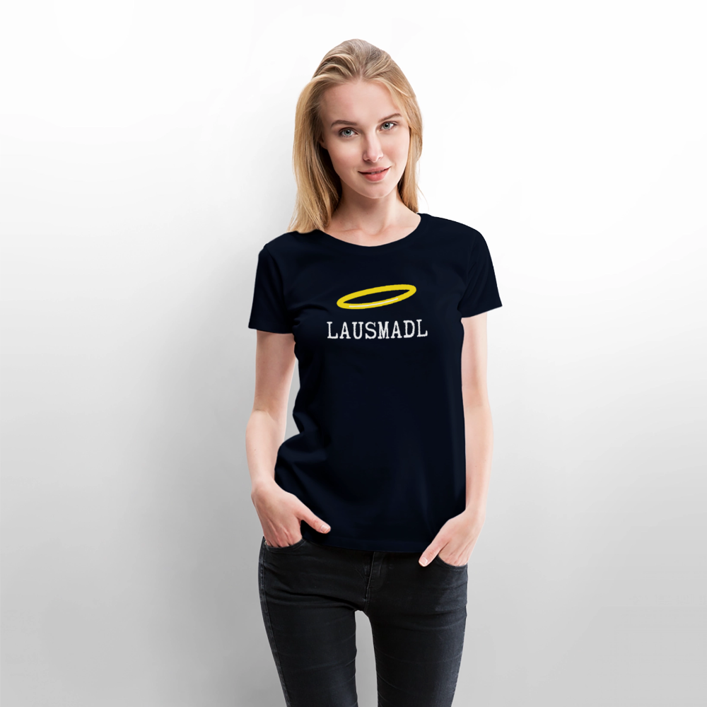 Lausmadl (dt. Lausemädchen), Frauen Premium T-Shirt - Navy