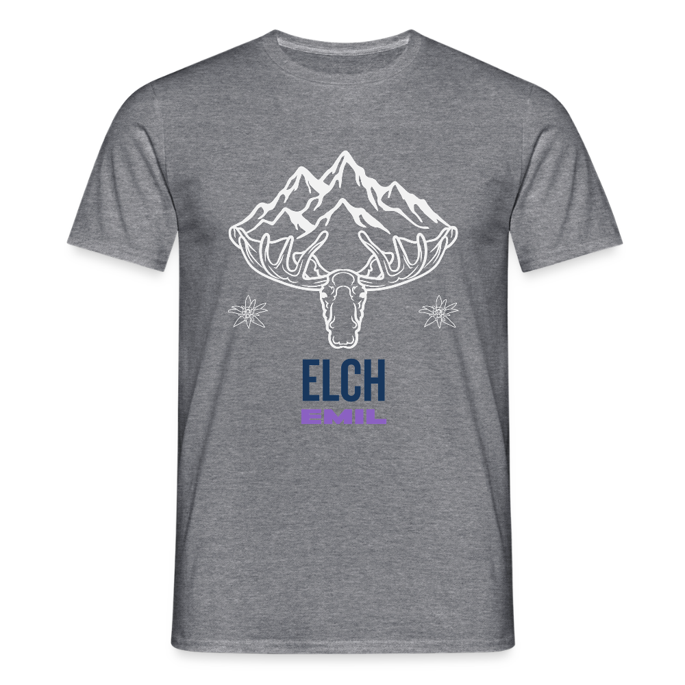 Elch Emil in Österreich, Männer T-Shirt - Graphit meliert