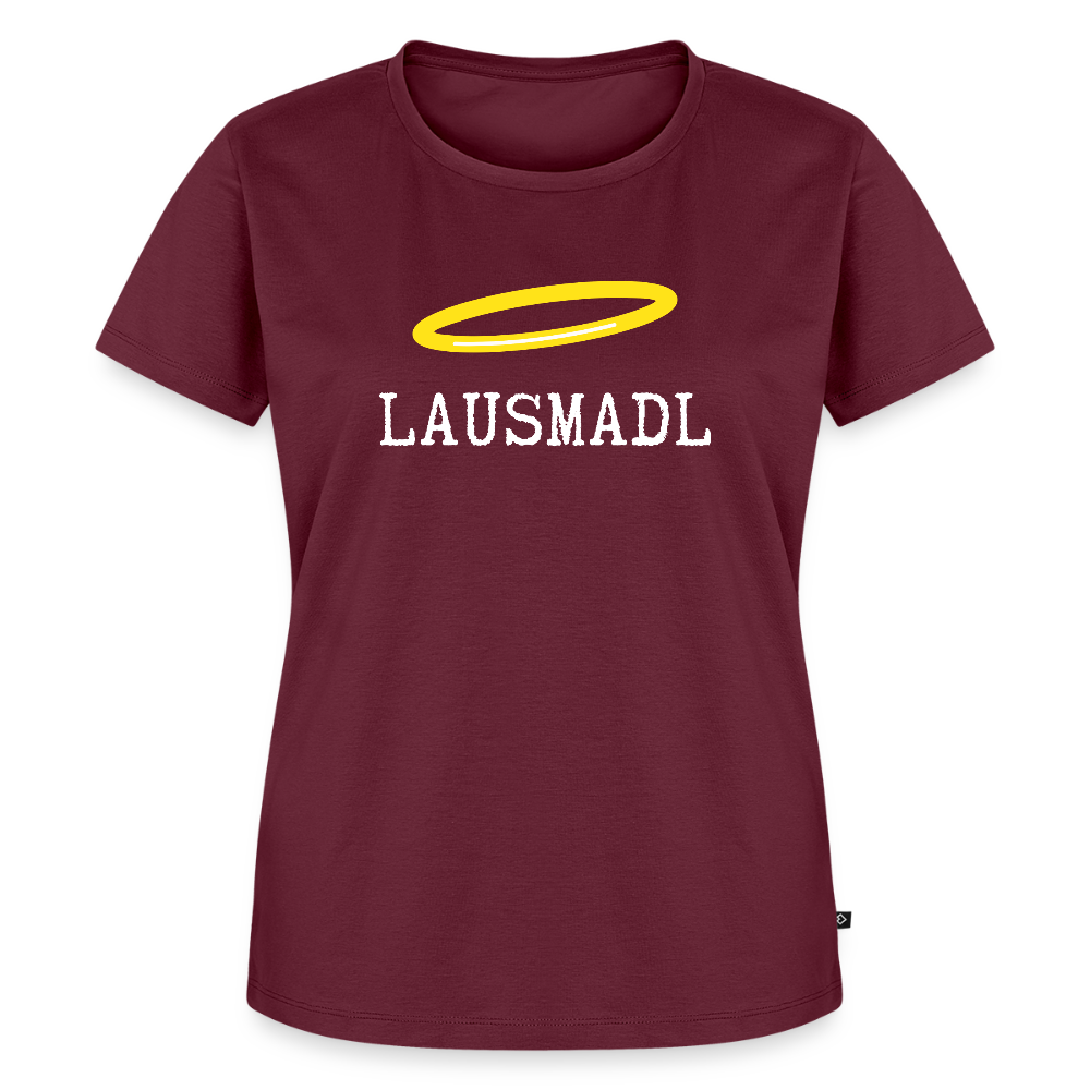 Lausmadl (dt. Lausemädchen), Frauen Premium T-Shirt - Burgunderrot