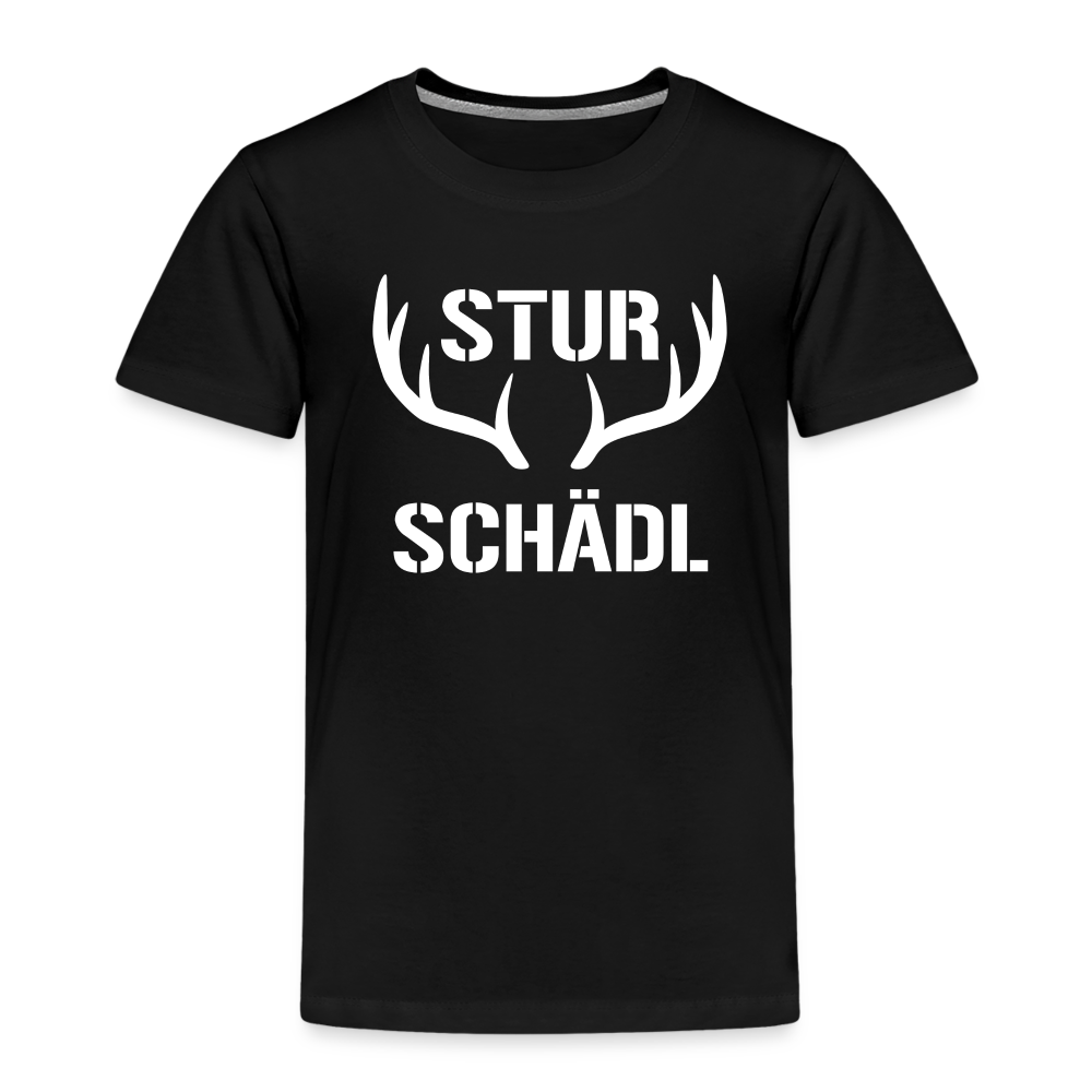 Sturschädl, Kinder (2 - 8 Jahre) Premium  T-Shirt - Schwarz