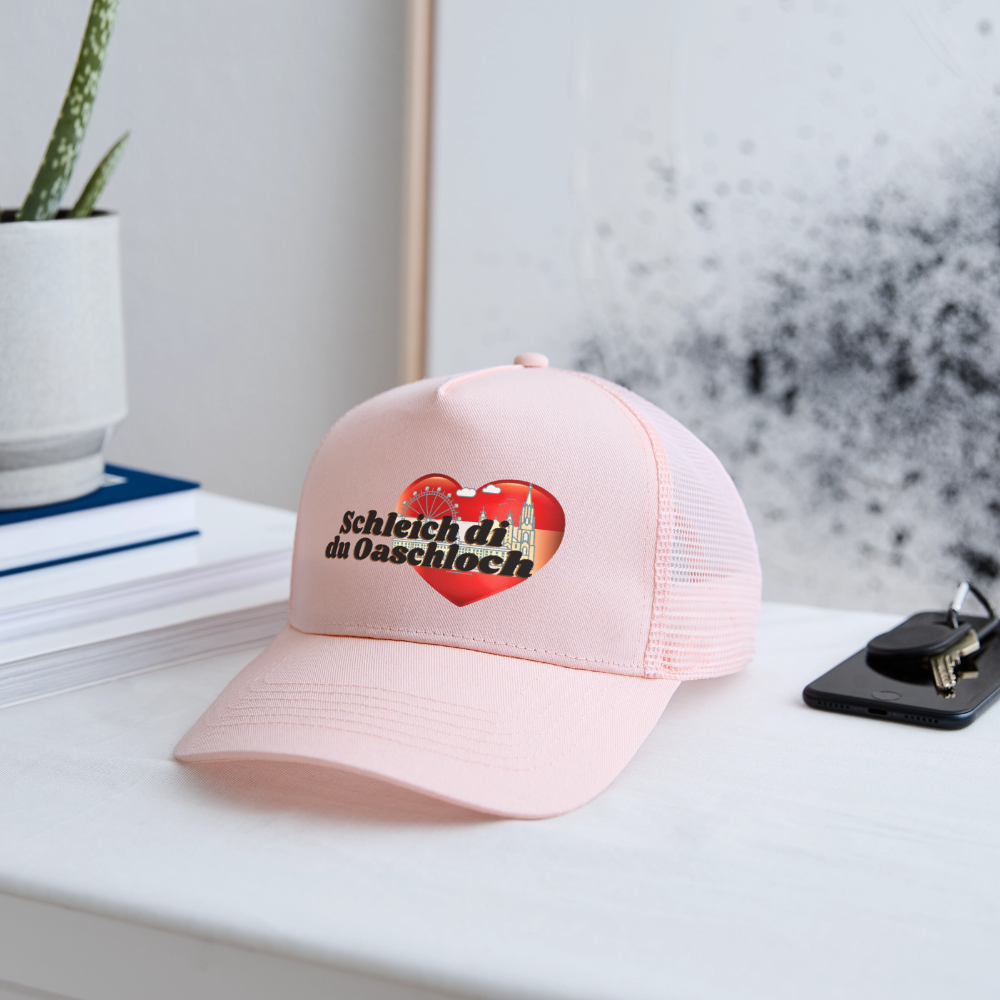 Schleich di du Oaschloch - Wien im Herzen, Trucker Cap/ Kapperl - Hellrosa