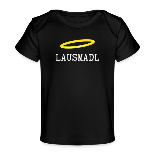 Lausmadl, bayerisches und österreichisches Lausmädchen oder Lausmädl, Baby Bio-T-Shirt - Schwarz