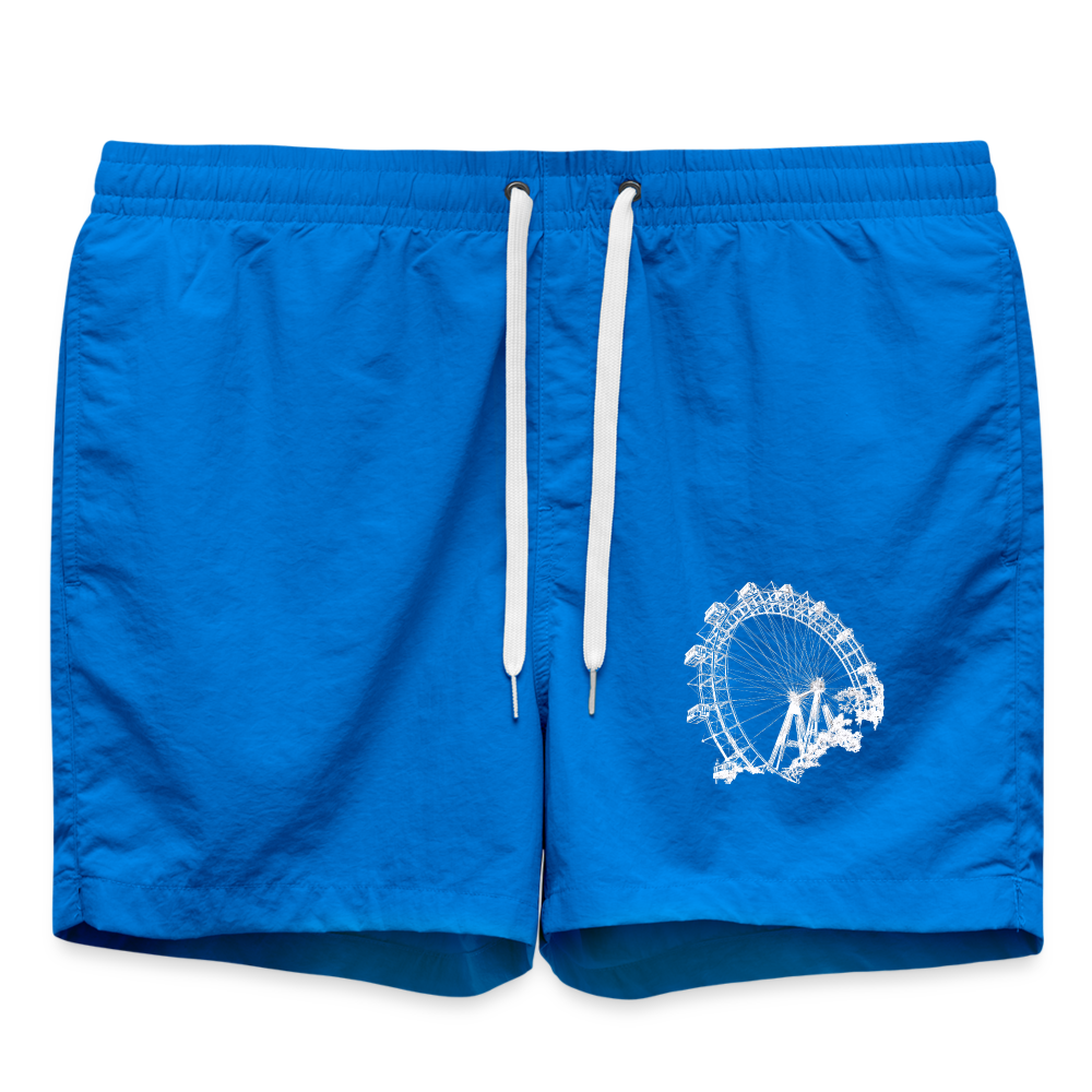 Wiener Riesenrad im Prater  - Wahrzeichen von Wien, Riesenrad in weiß, Badeshorts - Cobalt blue