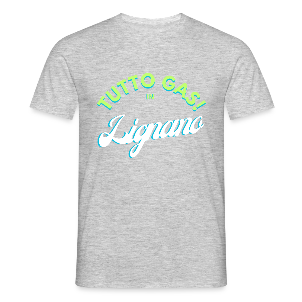 TUTTO GAS! in Lignano,  Männer T-Shirt - Grau meliert