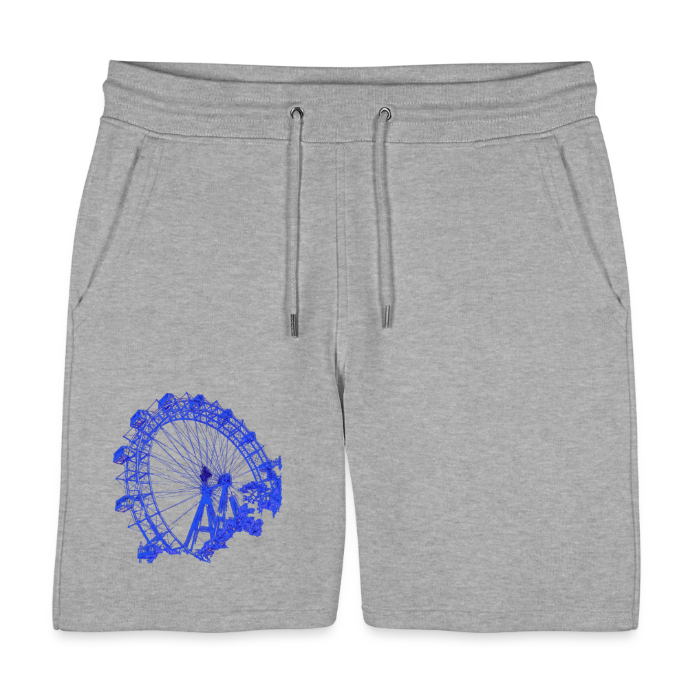 Wiener Riesenrad in blau - DAS Wiener Wahrzeichen - Stanley/Stella Unisex Organic Joggingshorts - Grau meliert
