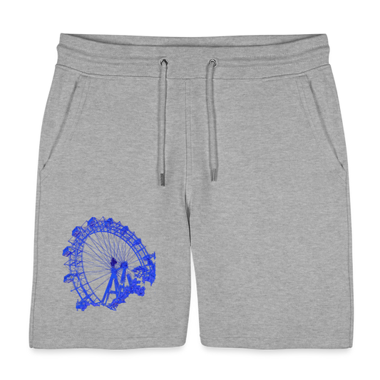 Wiener Riesenrad in blau - DAS Wiener Wahrzeichen - Stanley/Stella Unisex Organic Joggingshorts - Grau meliert