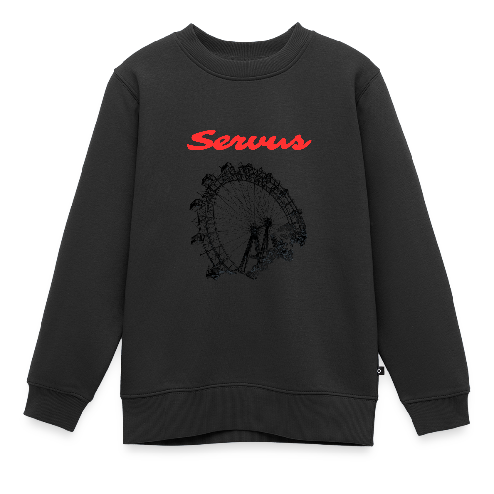 Servus (dt. Hallo) & Wiener Riesenrad, Kinder (2 - 12J.) Premium Pullover - Schwarz