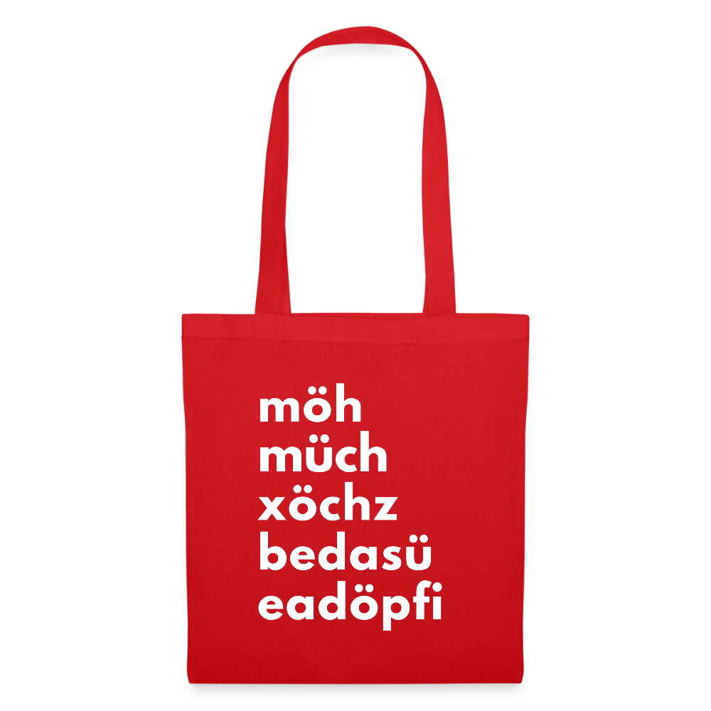Einkaufsliste, Sackerl - Rot