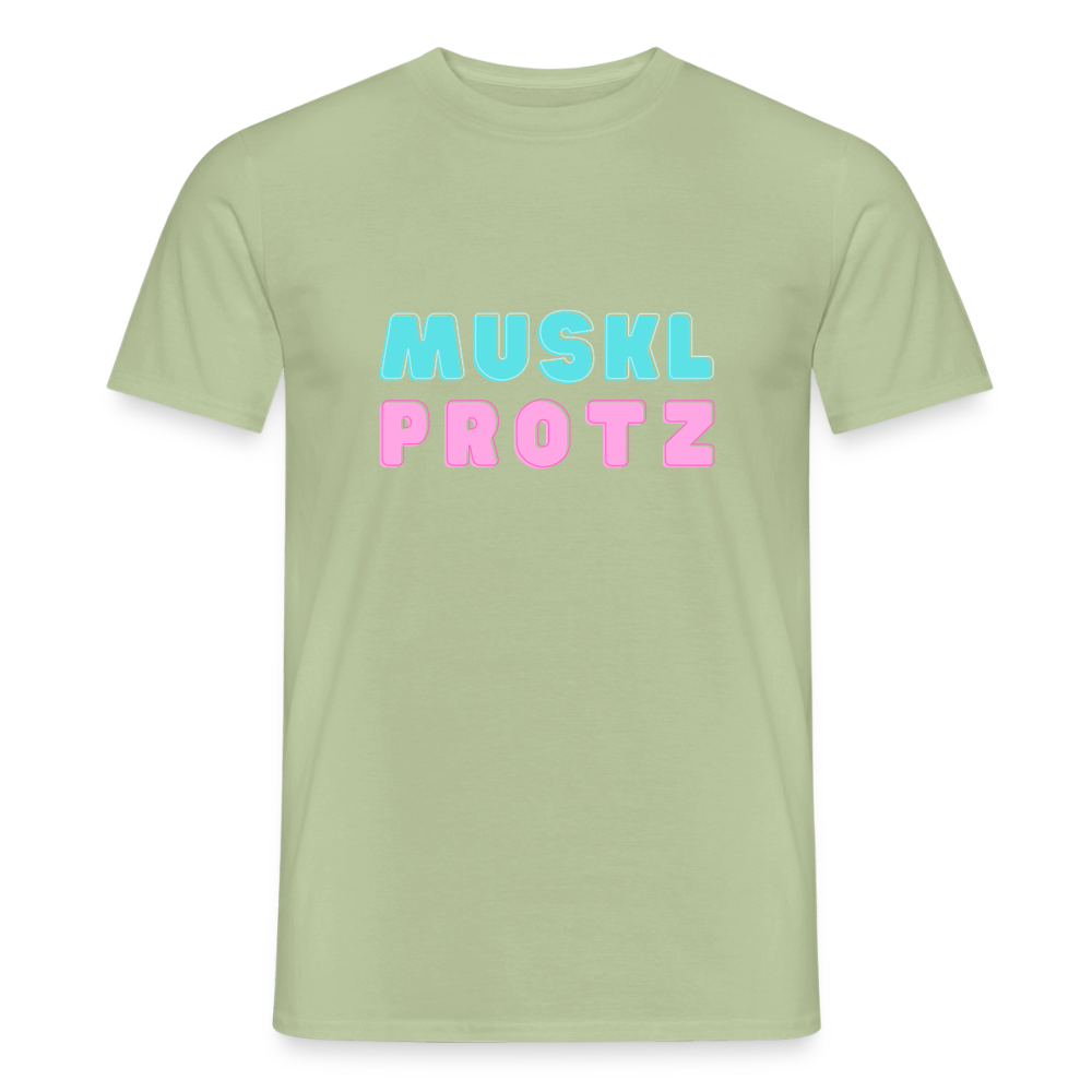Muskl Protz, Männer T-Shirt - Sage