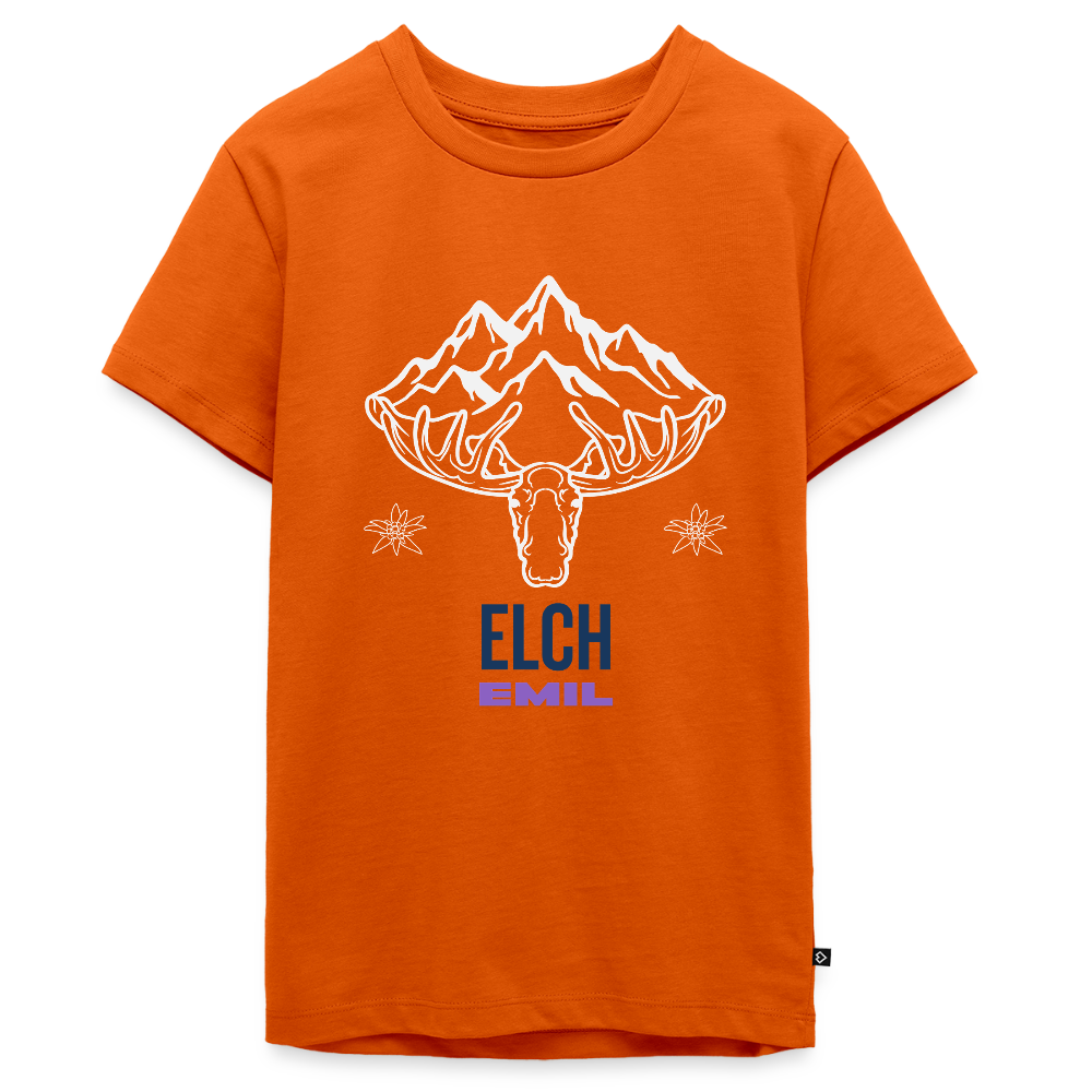 Elch Emil in Österreich, Teenager Premium T-Shirt - Orange 