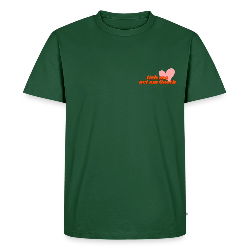 Geh ma net am Oasch, Männer Bio T-Shirt - Flaschengrün