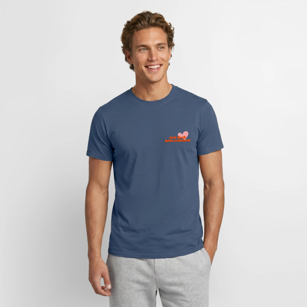 Geh doch bitte scheissn, Männer T-Shirt - Dunkles Denimblau