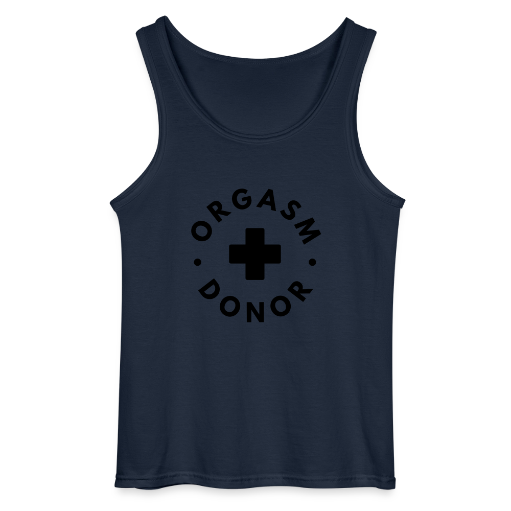 ORGASM DONOR, Men/ Männer Tank Top - Navy