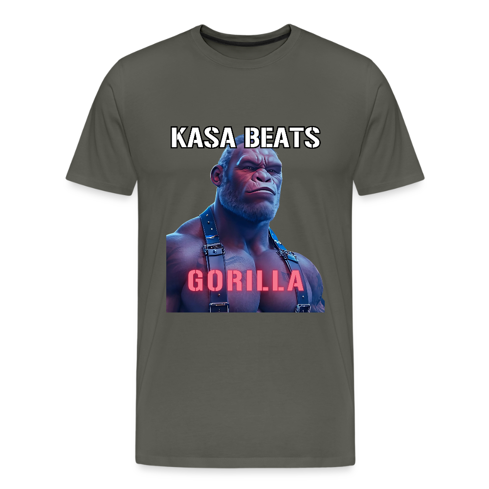 KASA BEATS - GORILLA, Men Premium T-Shirt - Asphalt