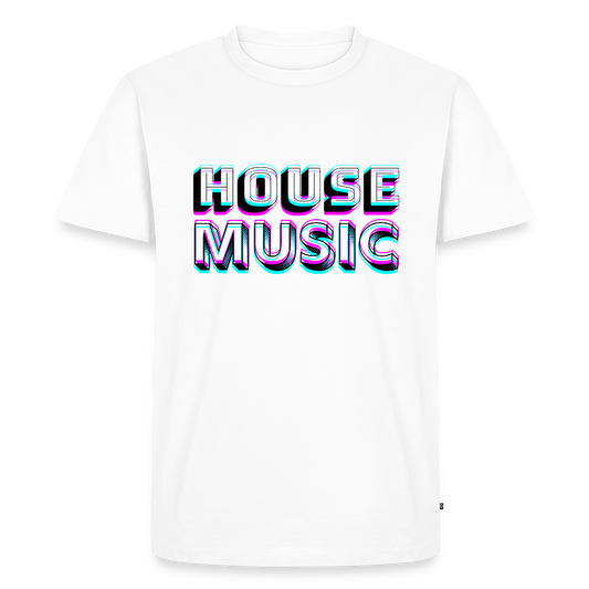 HOUSE MUSIC, Männer Premium T-Shirt - Weiß