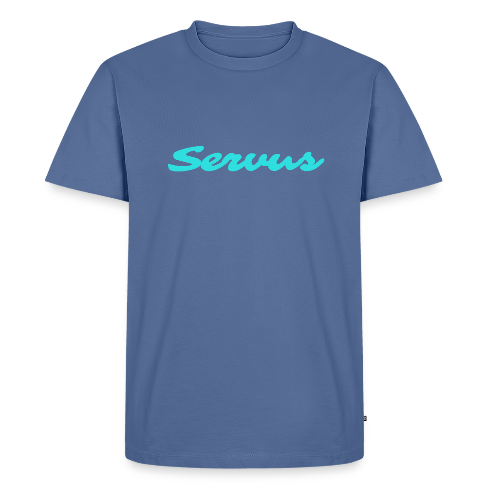 Servus (dt. Hallo), Männer Premium T-Shirt - Taubenblau