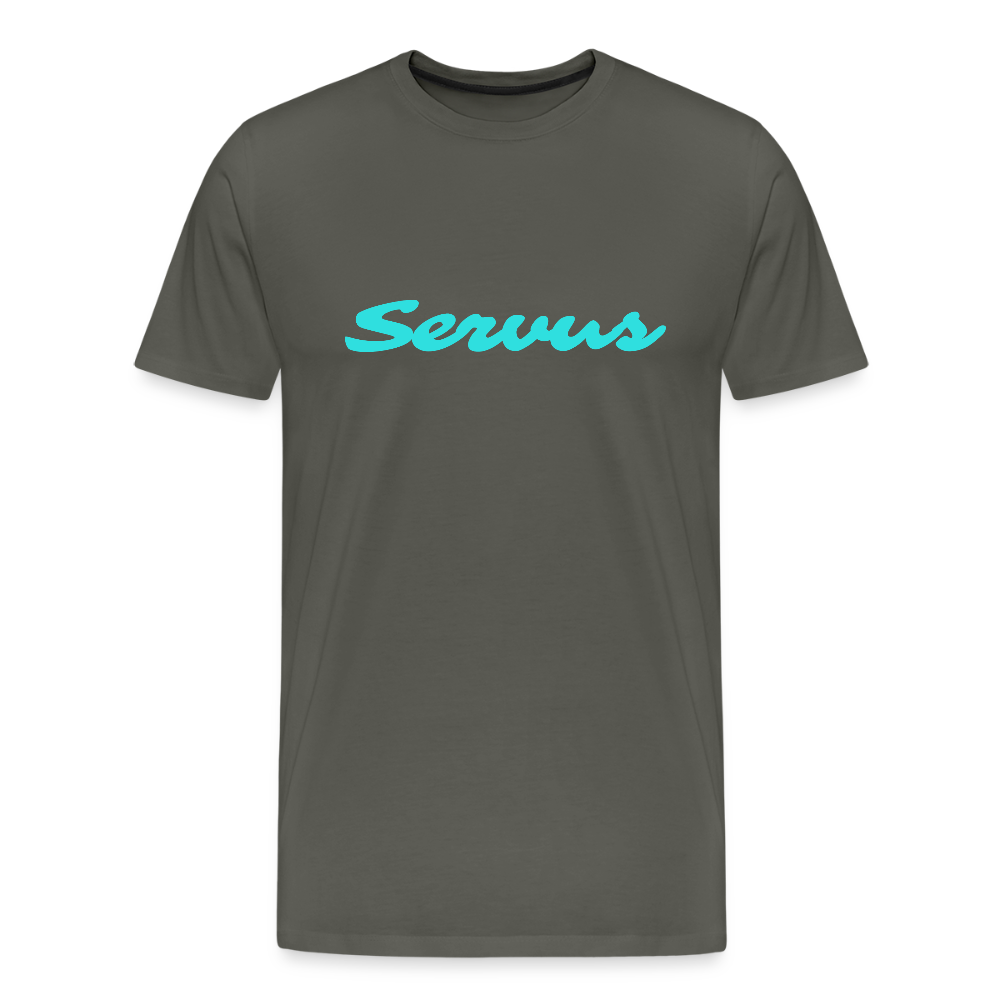Servus (dt. Hallo), Männer Premium T-Shirt - Asphalt