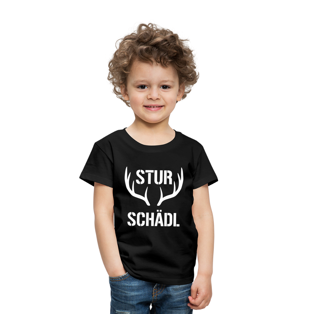 Sturschädl, Kinder (2 - 8 Jahre) Premium  T-Shirt - Schwarz