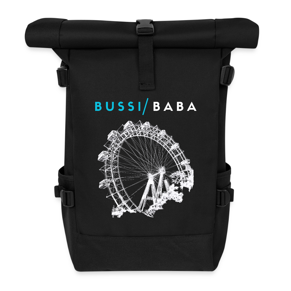 Bussi Baba aquablau - Wiener Riesenrad in weiß, Rucksack - Schwarz