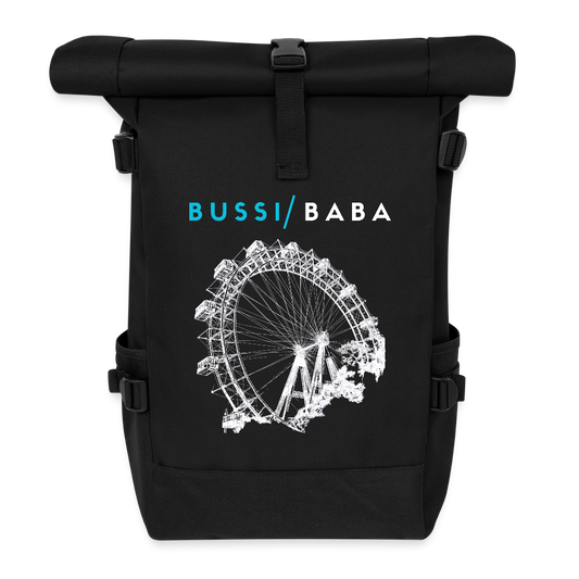 Bussi Baba aquablau - Wiener Riesenrad in weiß, Rucksack - Schwarz